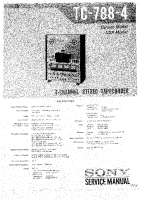 Sony TC-788-4 - Service Manual 